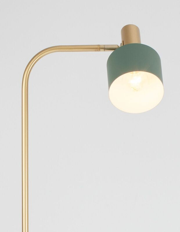 Nova Luce Stehlampe Standleuchte PAZ E27 LED Gold Mint Lampenschirm Metall 165cm - 5212017420862