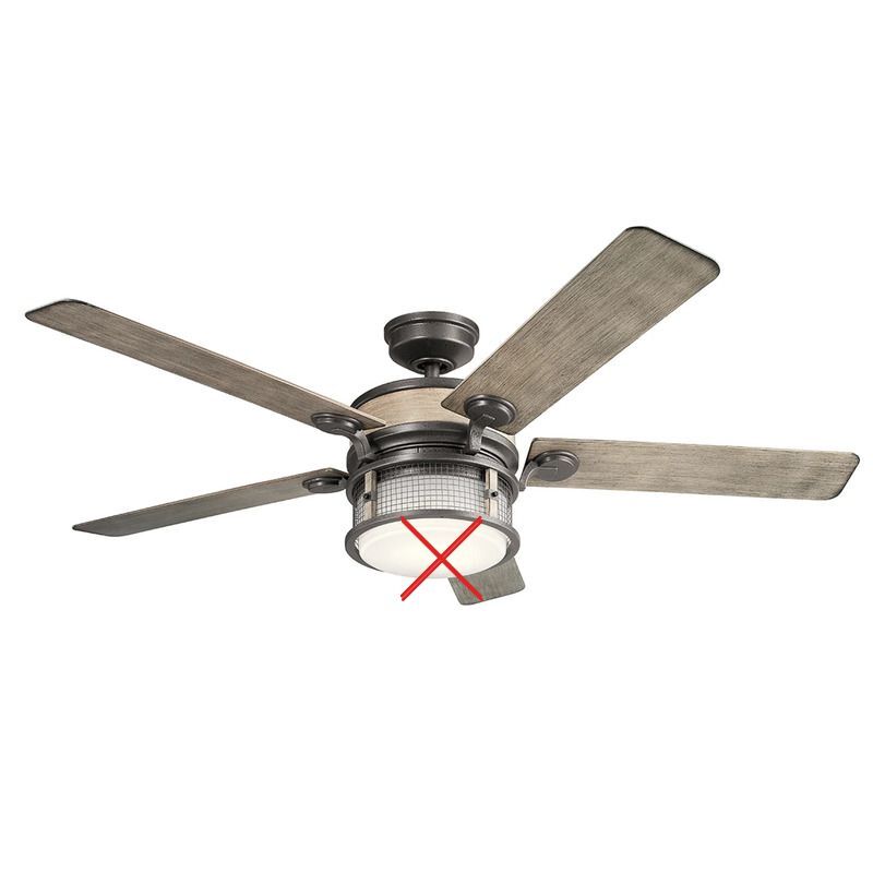 Kichler Deckenventilator Ahrendale LED Ventilator grau IP44 dimmbar 152cm 30m² - 5024005728412