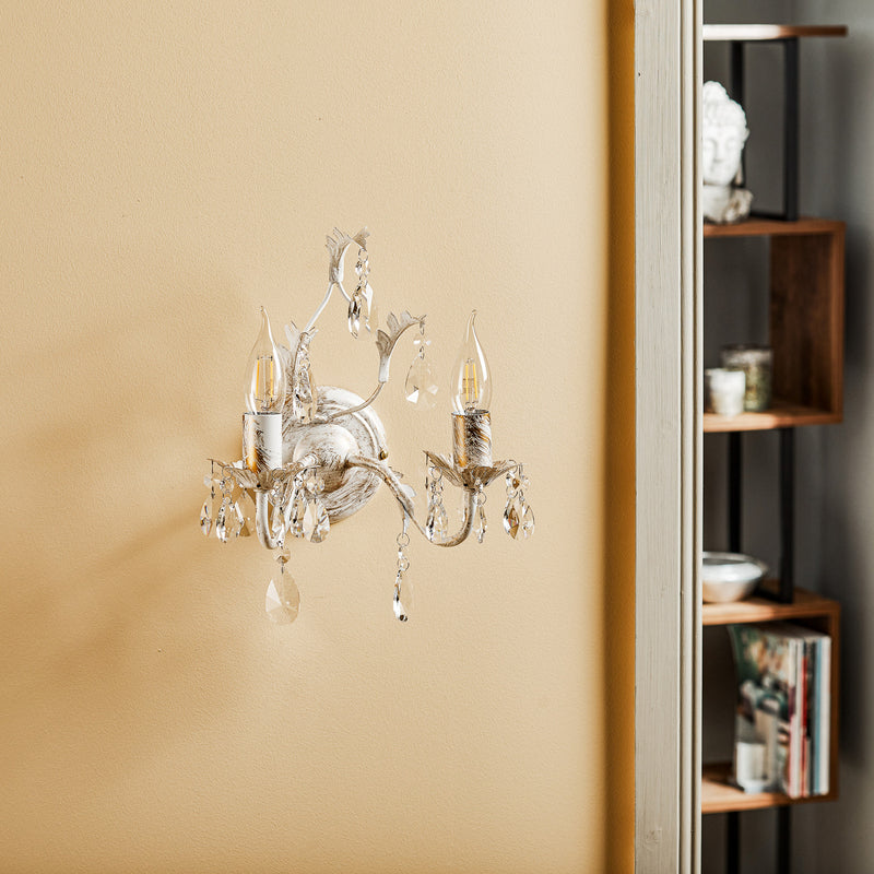 Euluna Kristall-Wandleuchte Teresa Wohnzimmerleuchte Wandlampe Flurleuchte E14 - 8030626541405