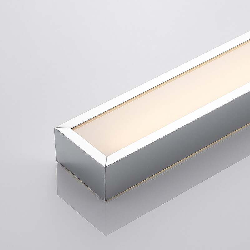 Lindby Wandleuchte Wandlampe Layan LED Badezimmerlampe chrom 120cm IP44 weiß - 4251096565546