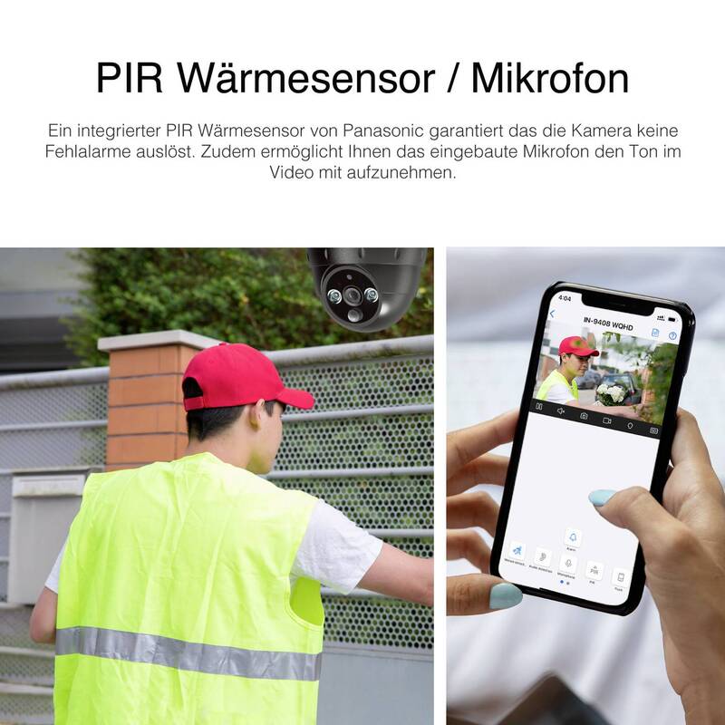 INSTAR IN-8403 2K+ POE IP-Kamera Schwarz 2560x1440 IR 20m Innen Außen IP66 - 4260591891067