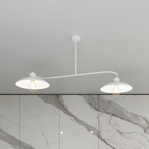 B-Ware Deckenleuchte Foster LED Lampe Leuchte dimmbar 2-flammig weiß 100x30cm Metall