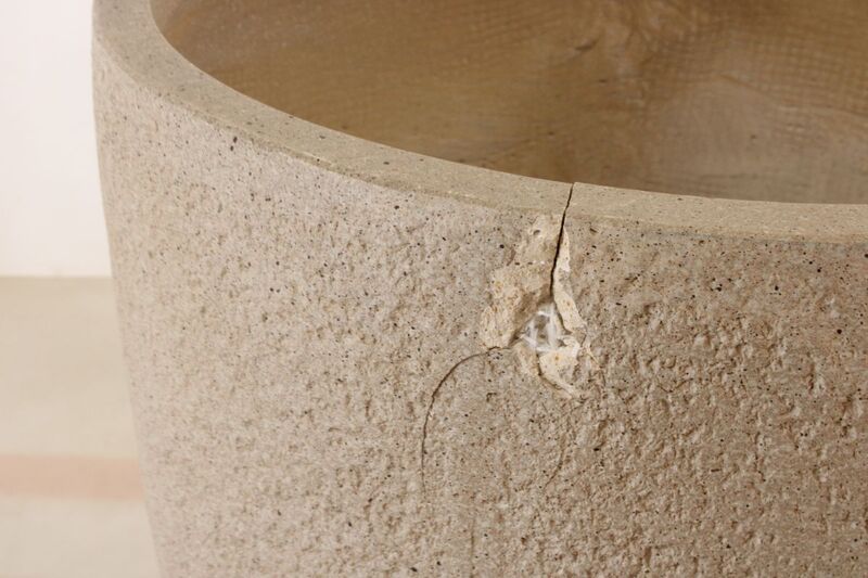 Pflanztopf Beige 45,5cm x 45,5cm x 45cm Pflanzgefäß für Innen und Außenbereich - 4007876544559