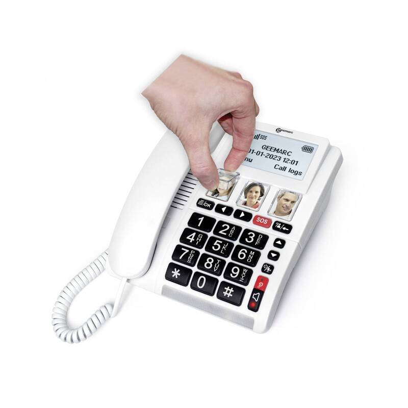 Geemarc CL9000 Notruftelefon 4G mit SOS-Taste und Freisprechen Weiß - 3521350030013