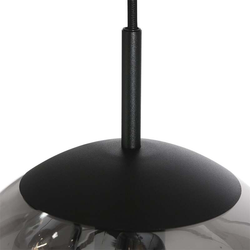 Steinhauer Hängeleuchte Bollique dimmbar schwarz Glas Pendelleuchte Lampe Ø60cm - 8712746133363