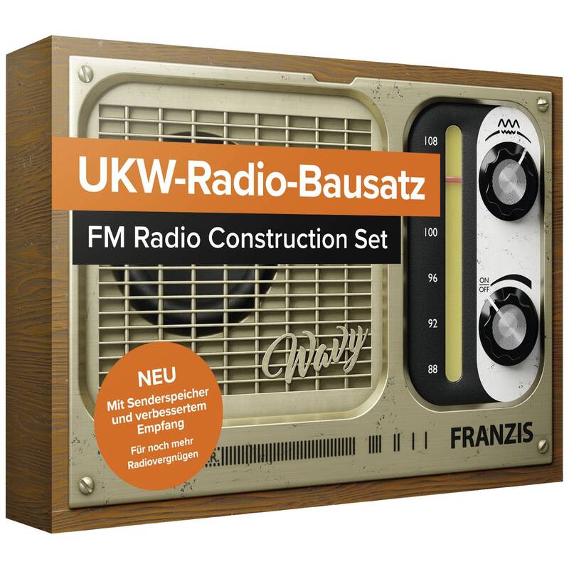 FRANZIS Bausatz Radio Empfänger UKW Steckbrett Sender Selbstbau Lautsprecher - 4019631672261