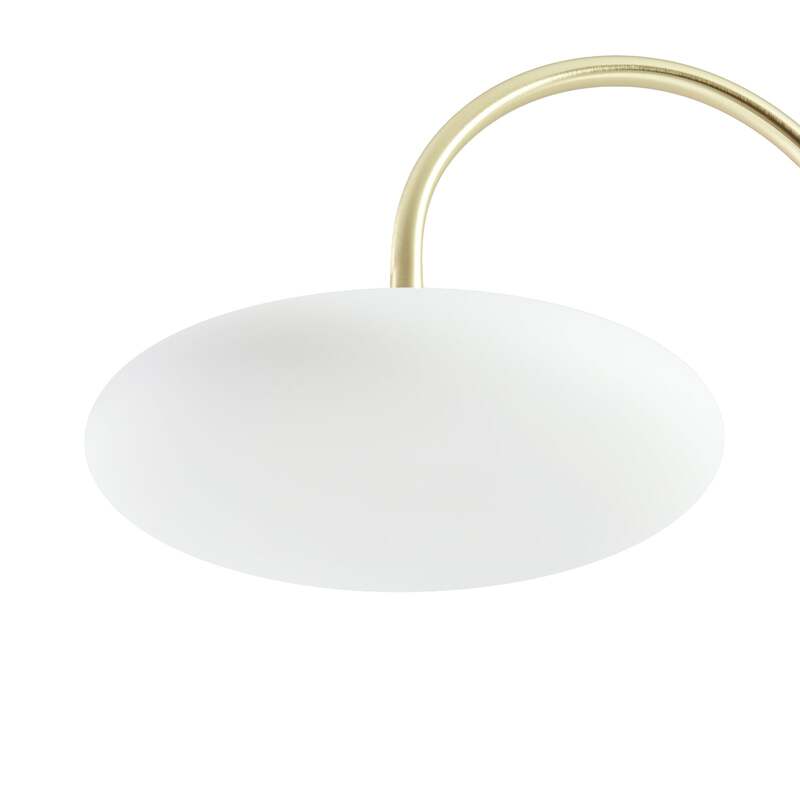 Lucande Stehleuchte Tenebra LED dimmbar Lampe Messing Weiß 150cm 570 Lumen - 4255830913747