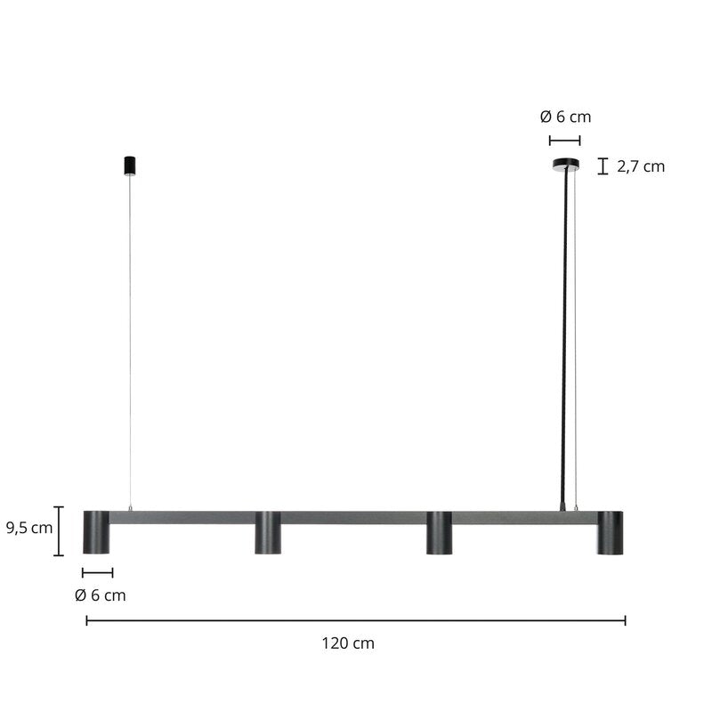 Arcchio Hängeleuchte Pendelleuchte Brinja schwarz Aluminium LED Hängelampe Lampe - 4251911759914