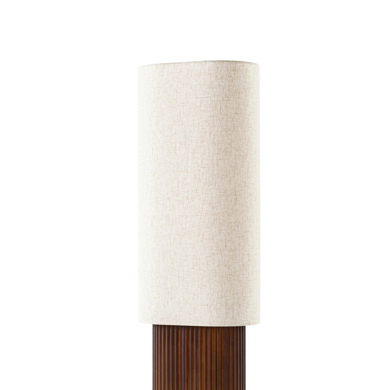 Lindby Stehleuchte Kimiko LED Lampe Leuchte aus Walnussholz beige 100cm hoch - 4255830913761