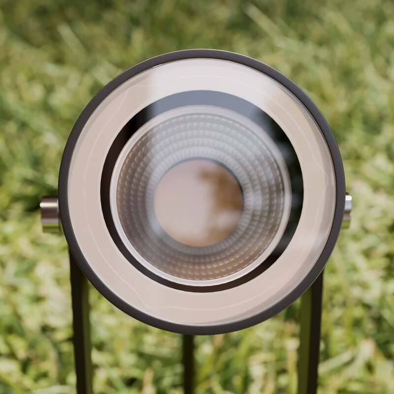 Lucande Außenstrahler Galina Gartenleuchte LED Strahler grau IP65 11cm 1x6W - 4251096556018