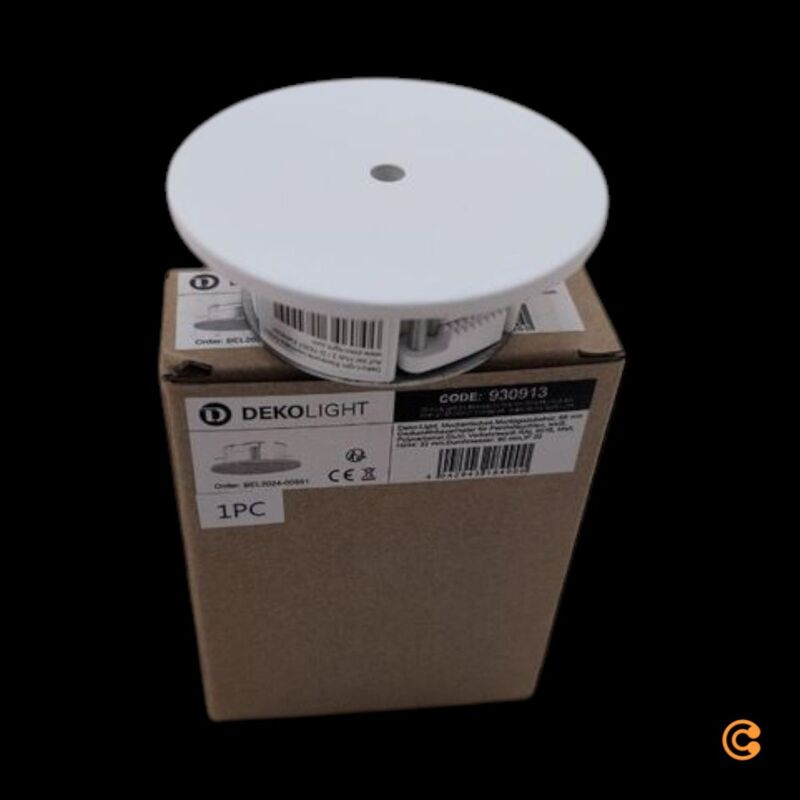 Deko Light Einbauadapter Stahl IP20 Pendelleuchte Verkehrsweiß Ø90mm 32mm hoch - 4042943184900