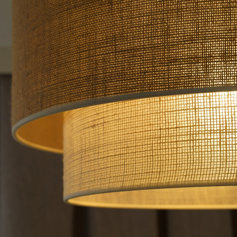 Euluna Deckenleuchte Boho Jute Lampe Leuchte dimmbar braun beige Ø45cm 32cm - 4251911789966