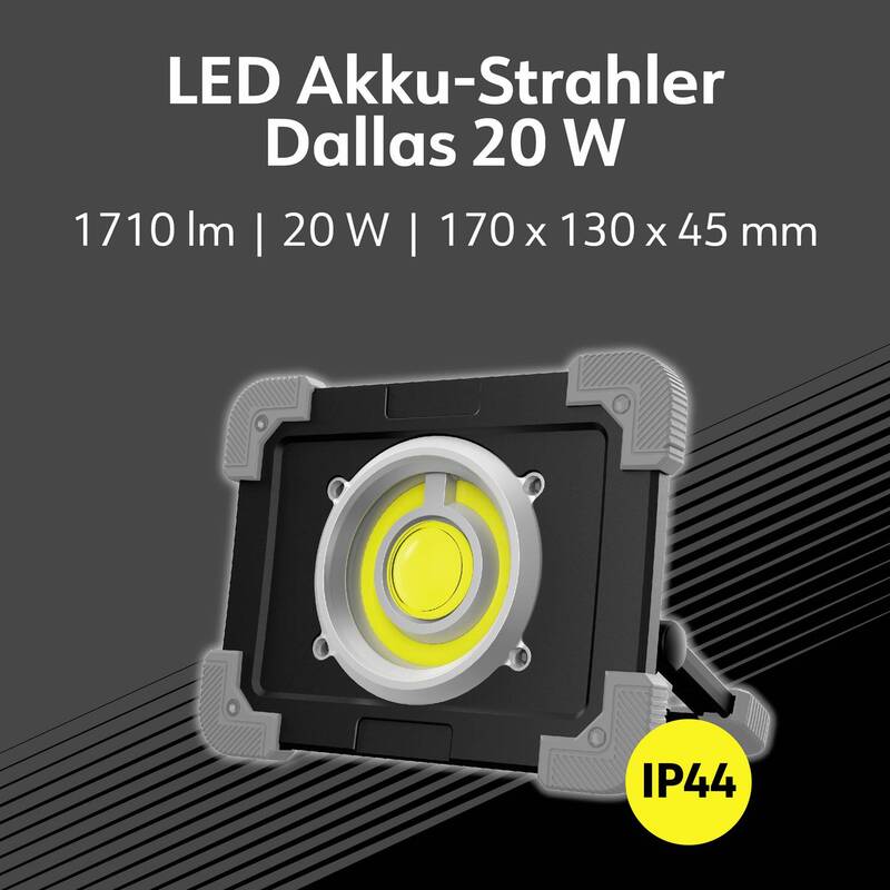 Müller-Licht Arbeitsstrahler Baustrahler Strahler LED Akku Dallas Neutralweiß - 4018412696311