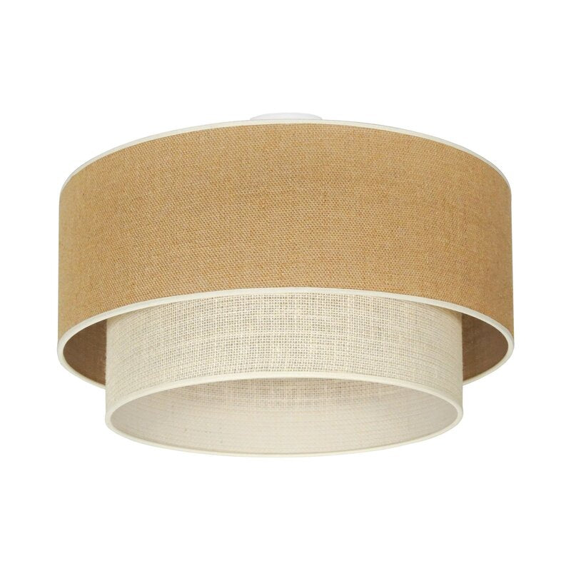 Euluna Deckenleuchte Boho Jute naturbraun weiß Ø 60 cm Deckenlampe Lampe Leuchte - 4251911789980