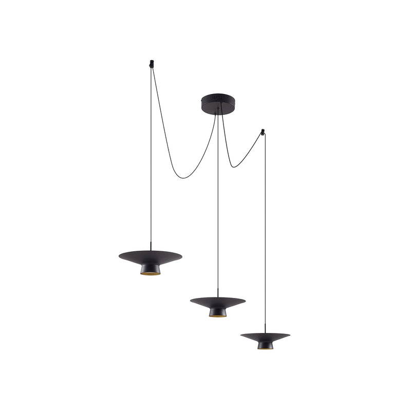 Lindby Hängeleuchte Norvind LED Pendelleuchte dimmbar schwarz 6-flammig 120x25cm - 4251911791754