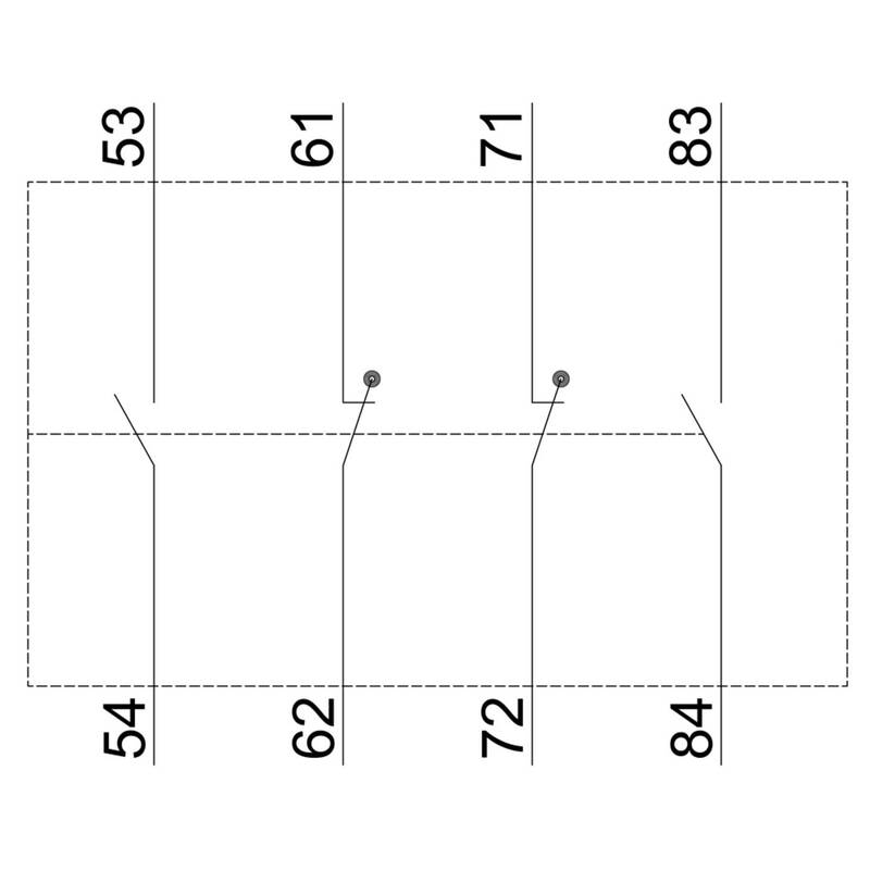 Siemens Hilfsschalterblock Schaltgerät 2NO2NC Ordnungsziffer S0 Schraubanschluss - 4011209548046