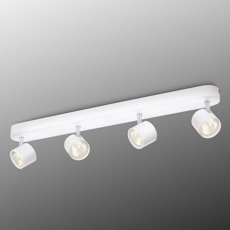 Philips Deckenlampe LED Star dimmbar 4-flammig schwenkbar Aluminium weiß 56x6cm - 8718291444909