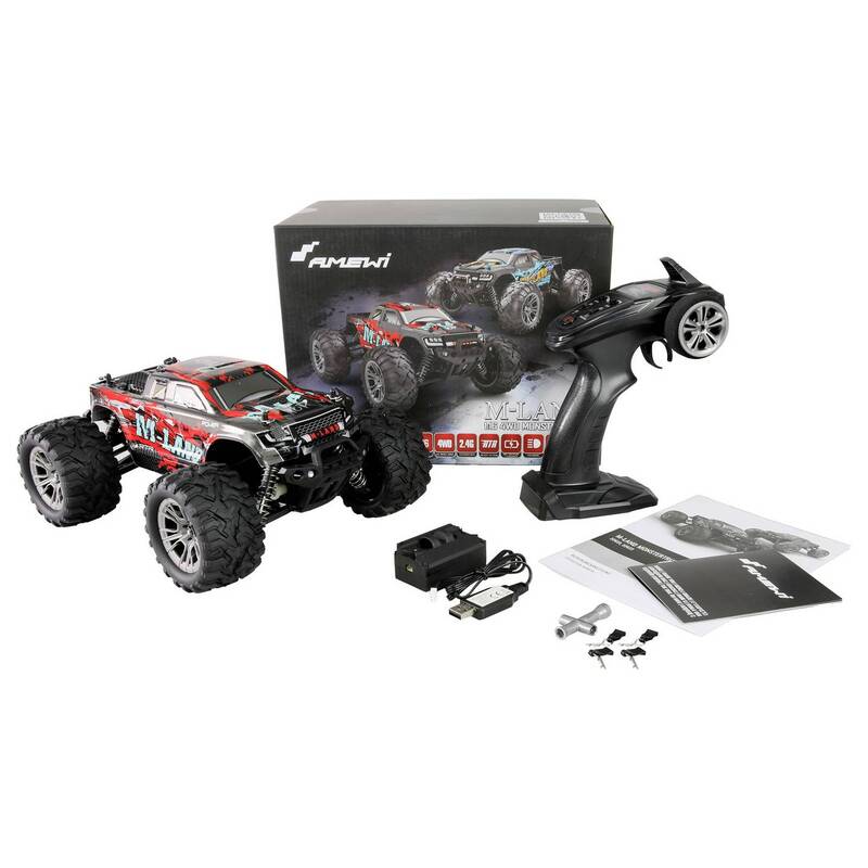 Amewi RC Monstertruck 1:16 4WD 48km/h ferngesteuertes Auto für Einsteiger 903g - 4260768517295