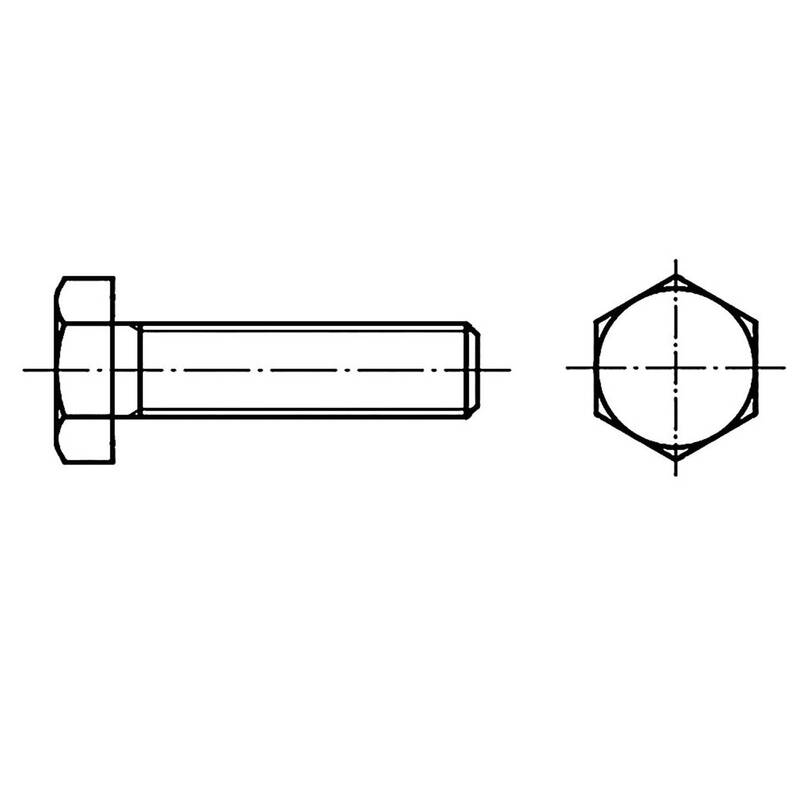 Toolcraft Sechskantschraube M12 70mm Außensechskant Stahl galvanisch 50 Stück - 4053199154289