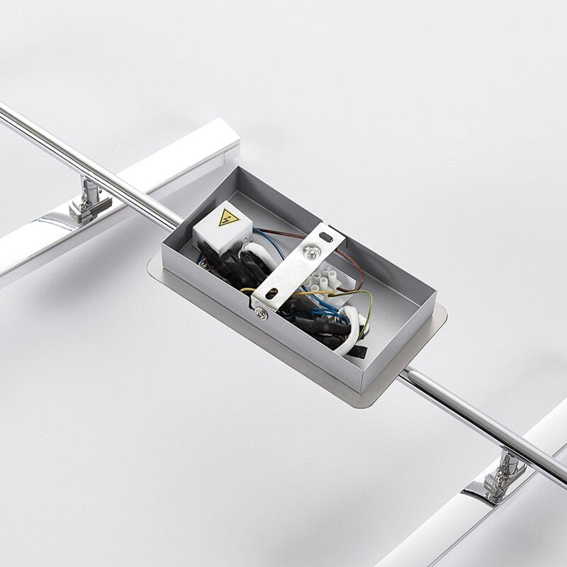 Lindby Deckenleuchte Deckenlampe LED Pilou dimmbar chrom sechsflammig modern - 4251096546897
