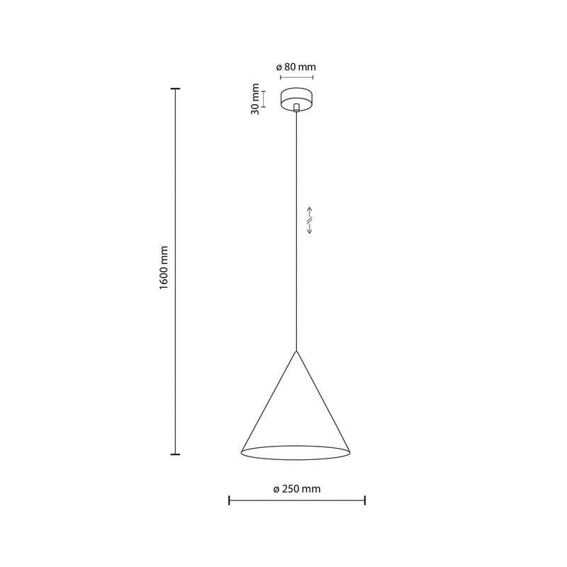 TK-Lighting Hängeleuchte Pendelleuchte Cono Sand Stahl E27 LED SIEHE TEXT/FOTO - 5906135106202