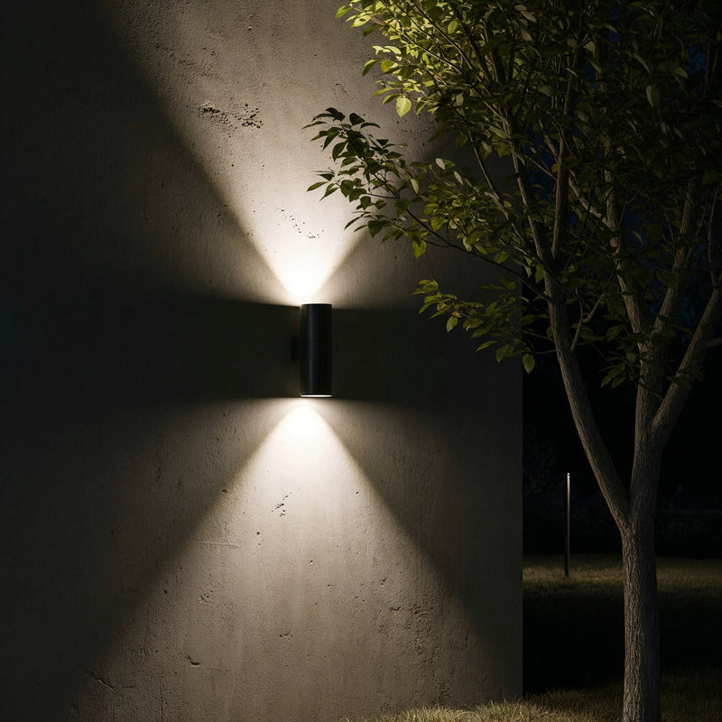 Ideal Lux Außenwandleuchte Gun anthrazit LED Gartenlampe dimmbar 11cm Ø 31cm - 8021696236858