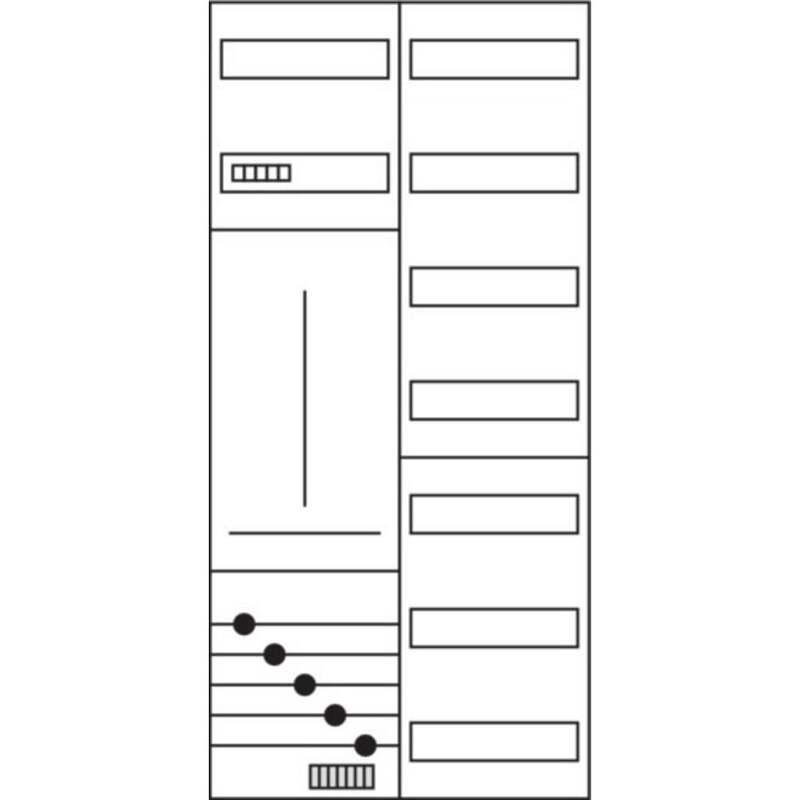 Hager Komplettschrank Aufputz 1ZP/VF-7rh ZB322U16N 550x1100mm Weiß 540 Plätze - 3250617624015