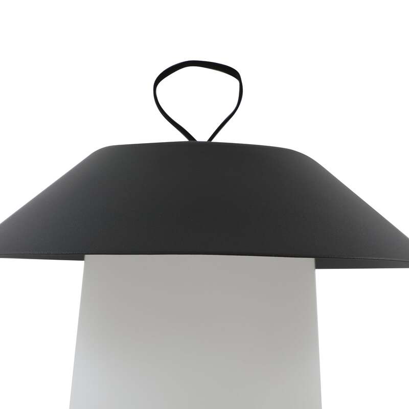 Lindby Akkutischleuchte Kalina LED dimmbar Gartenlampe schwarz/weiß IP44 22,4cm - 4251911773965