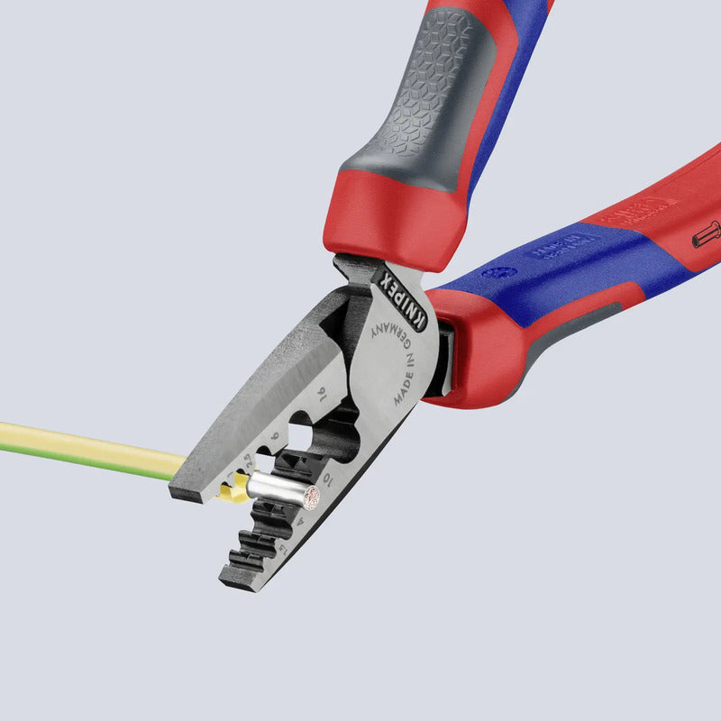 Knipex Crimpzange 97 72 180 für Aderendhülsen 0,25-16 mm² 180 mm - 4003773060185