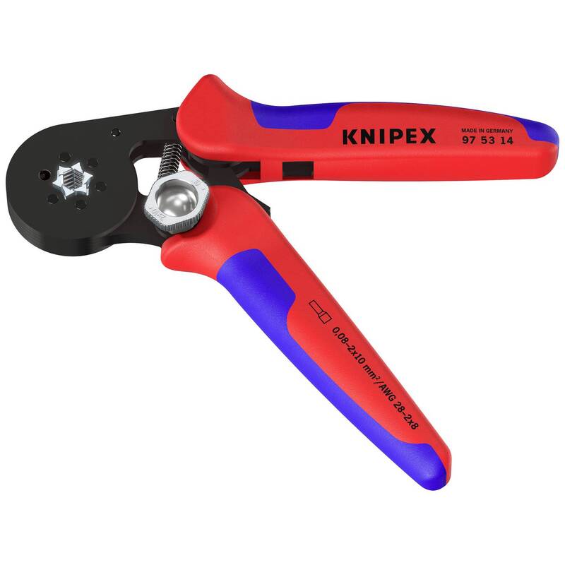 Knipex Crimpzange Aderendhülsen 0,08 bis 16 mm² Crimpwerkzeug 180mm brüniert - 4003773041474