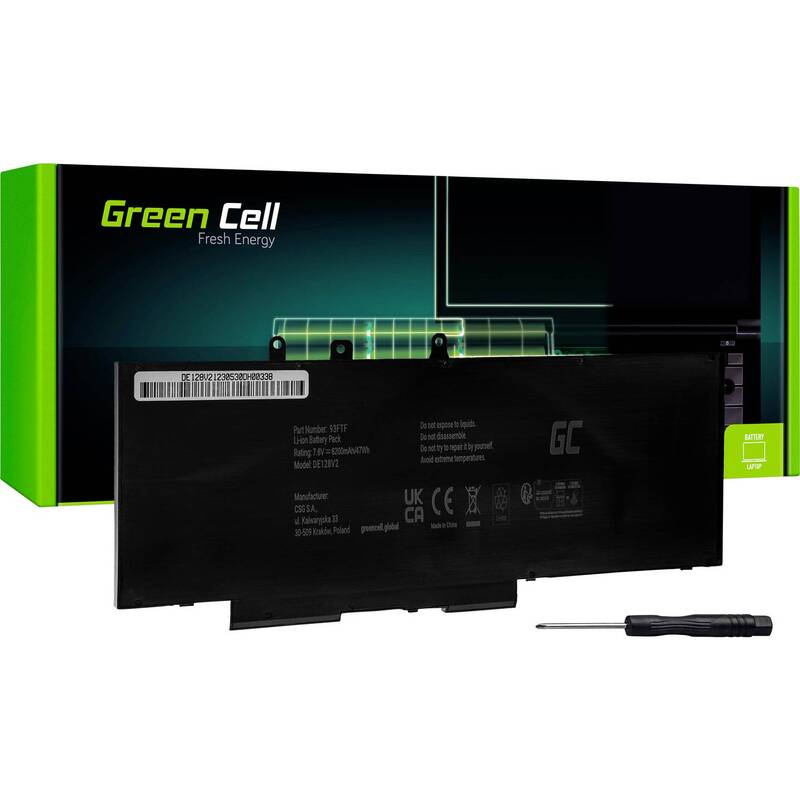 Green Cell Notebook-Akku Dell 93FTF GJKNX 6000 mAh 7.6 V wiederaufladbar Akku - 5904326373914