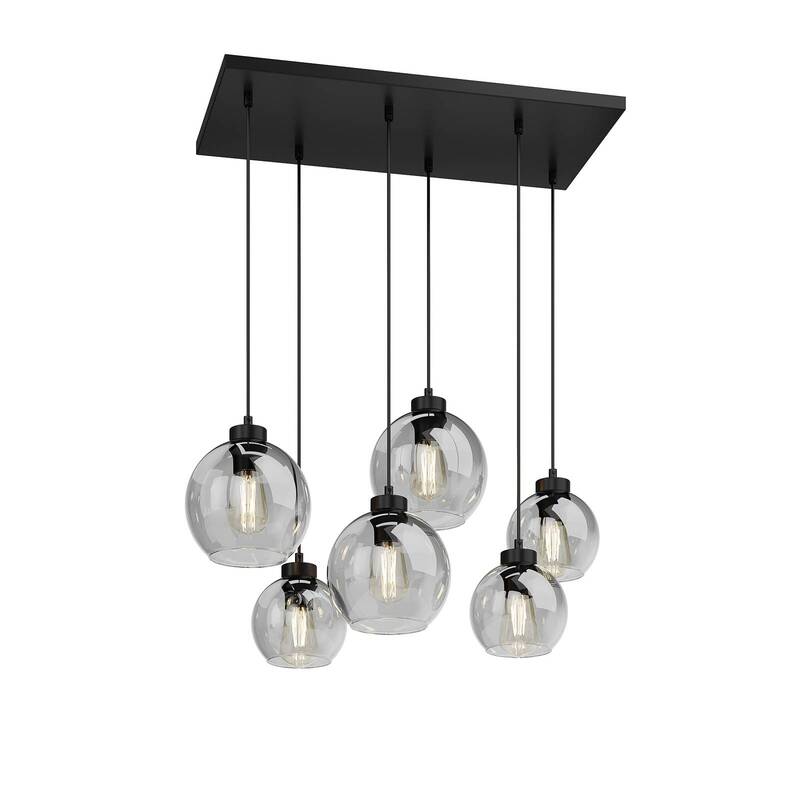 Euluna Hängeleuchte Cubus Hängelampe Lampe Leuchte sechsflammig E27 Glas grap558 - 5901780528331