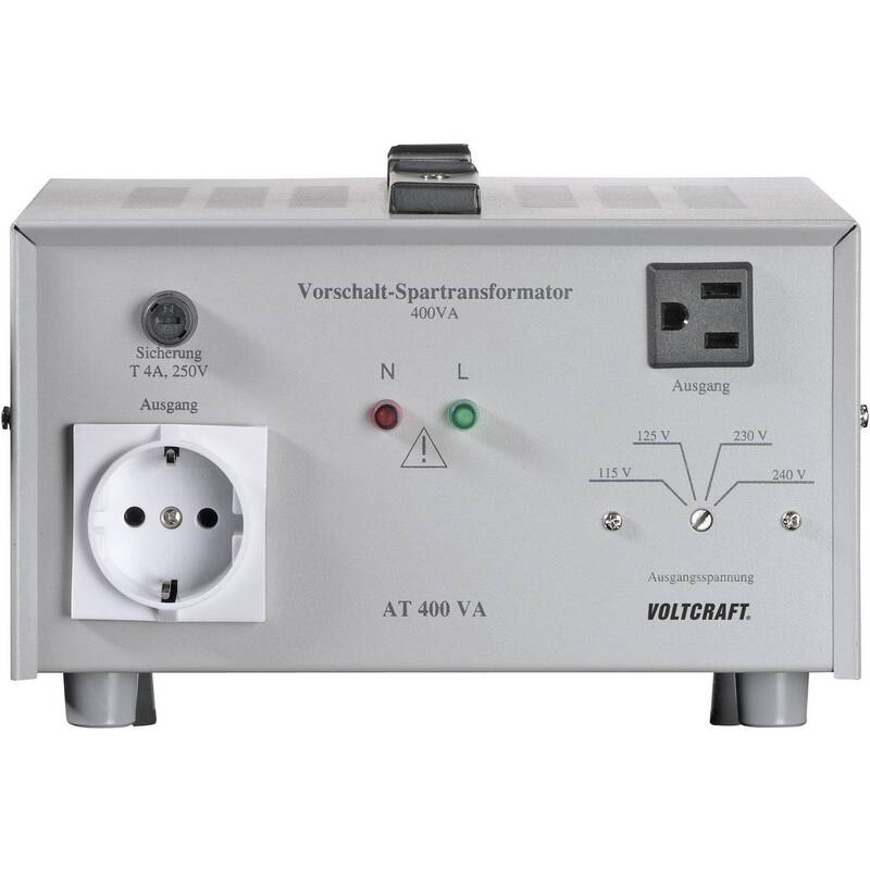 VORSCHALTTRANSFORMATOR AT-400 NV 400W 115/125/230/240V AC Voltcraft schwarz - 4016138520842