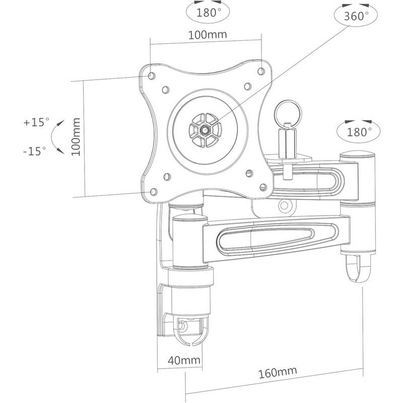 Speaka Professional TV-Wandhalterung Fernseherhalterung Wandhalter TV Rotierbar - 4016138927184