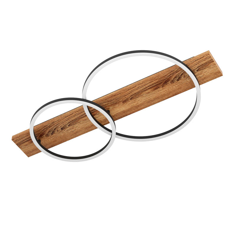 Eglo Deckenlampe Boyal LED Leuchte Holzoptik 2-flg warmweiß braun 78x40cm - 9002759994082