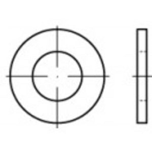 B-Ware Toolcraft Unterlegscheibe Edelstahl A2 43mm 78mm 10 Stück Beilagscheibe Set