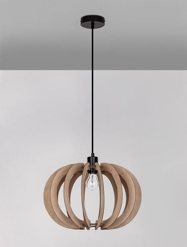 Nova Luce Pendelleuchte Hängeleuchte OTTOLINE E27 LED Braun dimmbar Ø 40cm Lampe - 5212017436207