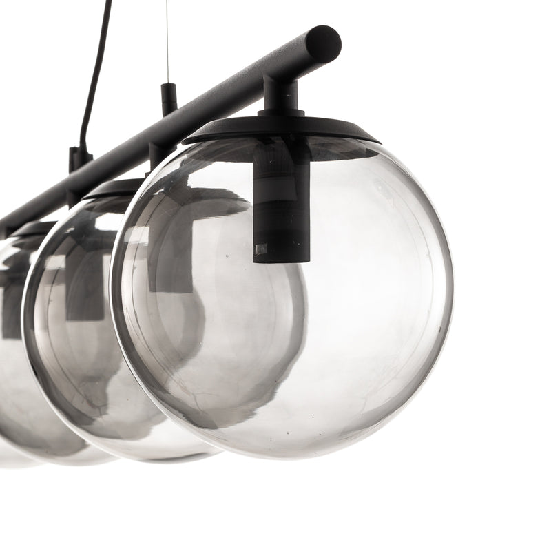 Lucande Sotiana Hängelampe Hängelampe Lampe Leuchte 4 Glaskugeln schwarz 40W E14 - 4251911746488
