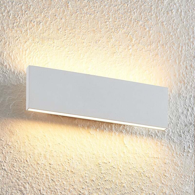 Lindby Wandleuchte Ignazia LED Lampe dimmbar warmweiß Metall 28cm weiß 1500lm - 4251096596731