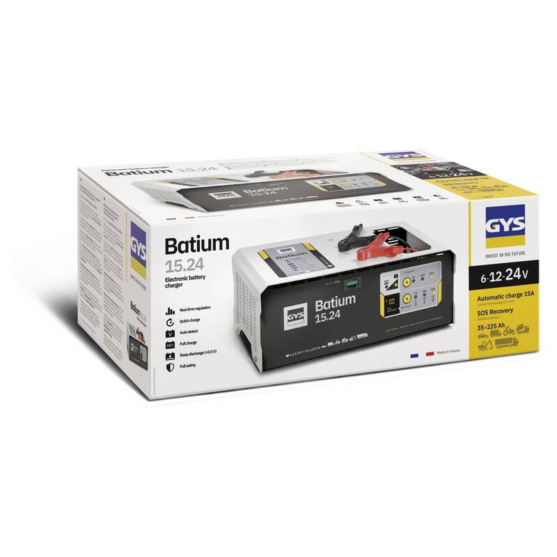 GYS Automatikladegerät Akku-Ladegerät BATIUM 15.24 6V 12V 24V 22A - 3154020024526