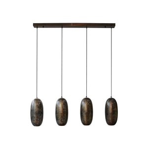 B-Ware Hängeleuchte Cosima 4-flammig LED Pendelleuchte dimmbar bronze antik 125x18cm