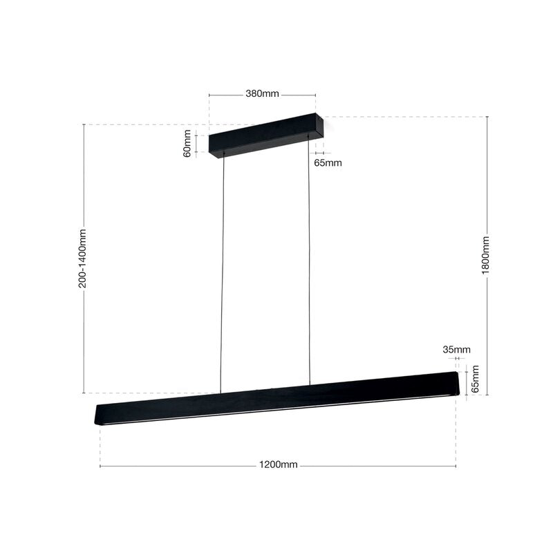 Tara Hängeleuchte Pendelleuchte LED Lampe schwarz Dimmer Alu Stahl Wohnzimmer151 - 9003090278312
