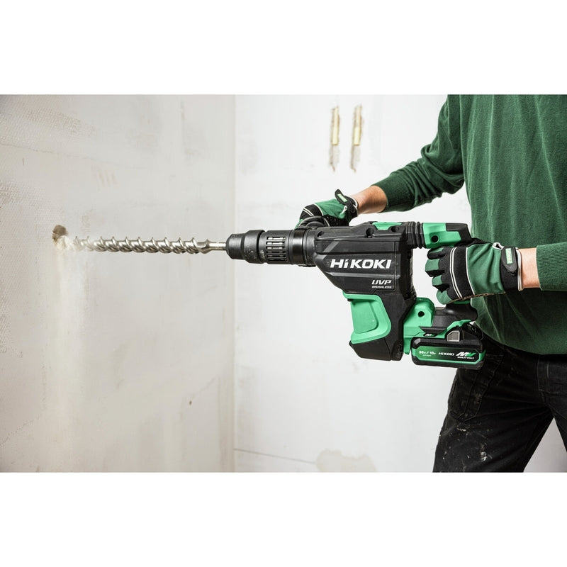 HiKOKI Akku-Bohr- und Meißelhammer DH3640DA 36V SDS-max 9J Koffer 2 Akkus Lader - 4966376407996
