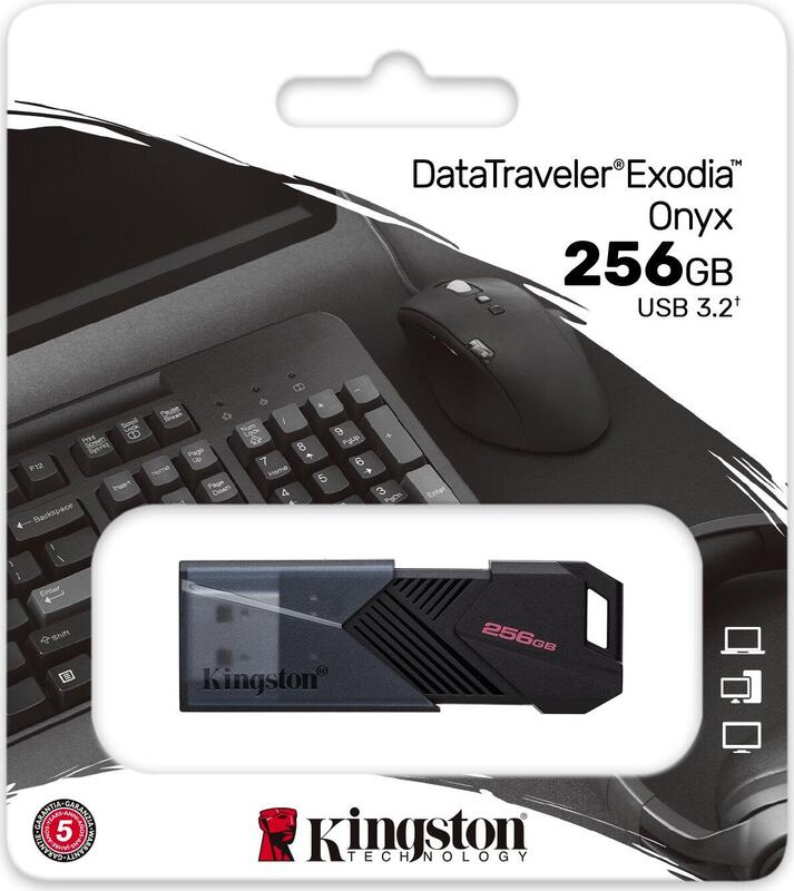 Kingston USB Stick Speicherstick DataTraveler Exodia Onyx 256 GB Mattschwarz - 0740617332674