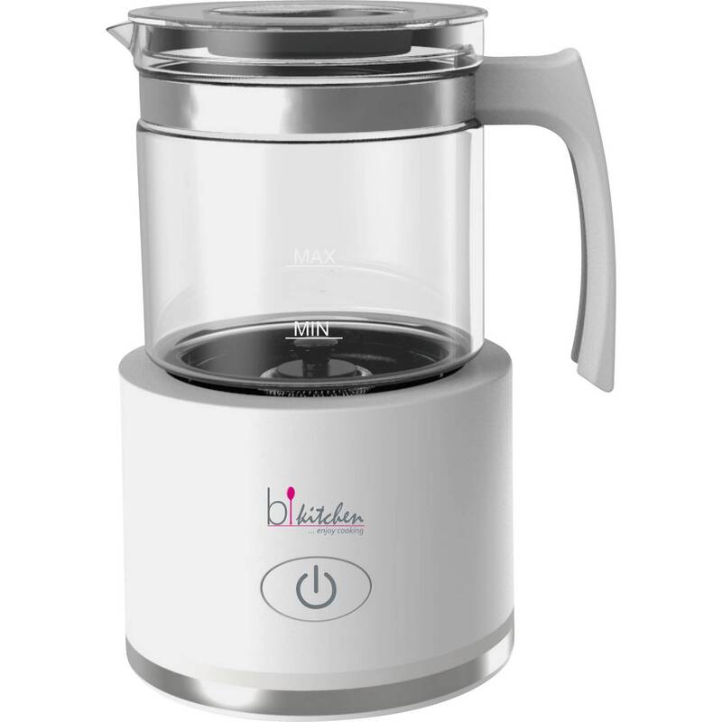 BiKitchen Milchaufschäumer 250ml 600W Weiß für cremigen Kaffee 454003 - 9004489540034