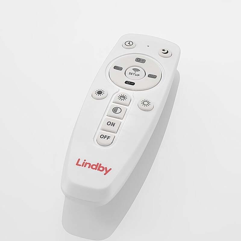 Lindby Panel Deckenleuchte LED Leuchte schwarz Aluminium Kunststoff Fernbedienun - 4251911739404