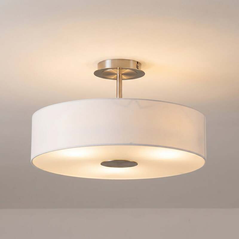 Lindby Deckenleuchte Josia LED Lampe Leuchte dimmbar nickel chrom Ø 47 cm 28 cm - 6291105709576