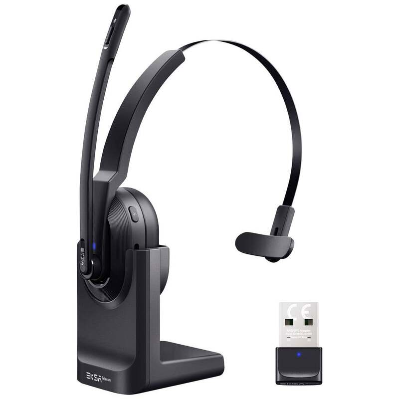 EKSA H5 On Ear Headset Bluetooth Kopfhörer Mikrofon-Rauschunterdrückung Schwarz - 4064161258706