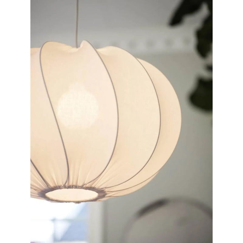 Olivia Takskärm Hängeleuchte Ø50cm Jersey Leuchte Lampe weiß für Wohnräume - 7330976139682