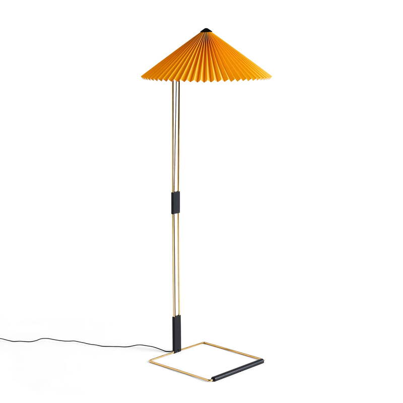 HAY Matin Stehleuchte Lampe LED gelb Baumwollschirm Messinggestell DEFEKTWARE - 5710441312932